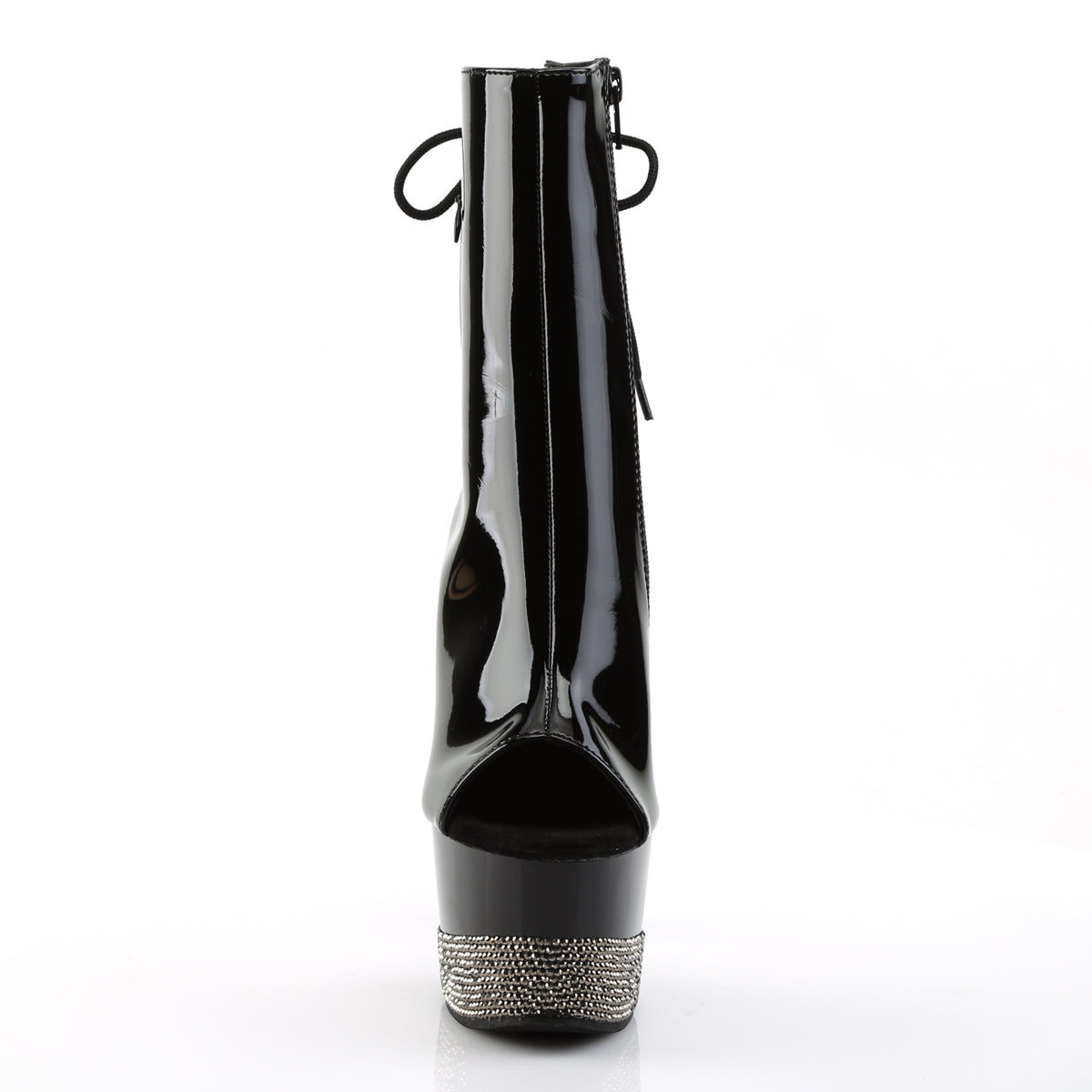 Pleaser Botas de tobillo para mujer ADORE-1018-3 BLK / BLK-PEWTER RS