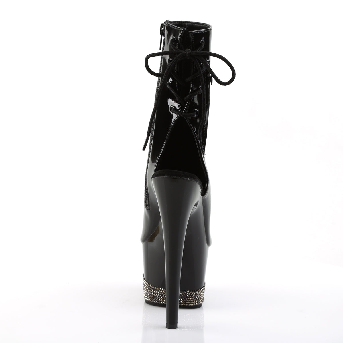 Pleaser Botas de tobillo para mujer ADORE-1018-3 BLK / BLK-PEWTER RS
