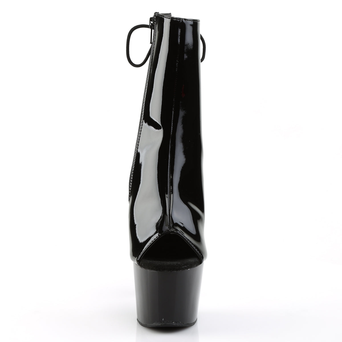 Pleaser Botas de tobillo para mujer ADORE-1018 BLK PAT / BLK
