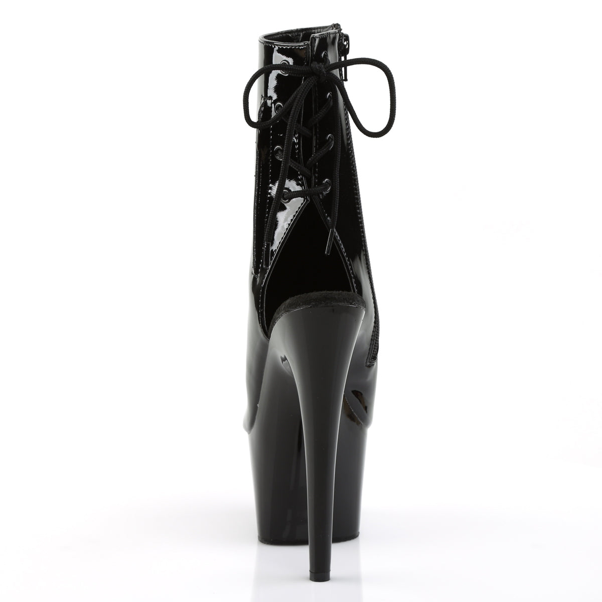Pleaser Botas de tobillo para mujer ADORE-1018 BLK PAT / BLK