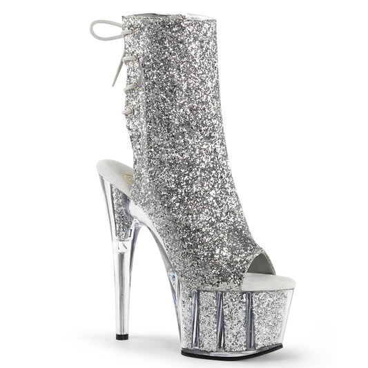 Pleaser Botas de tobillo para mujer ADORE-1018g SLV Glitter / SLV Brillo