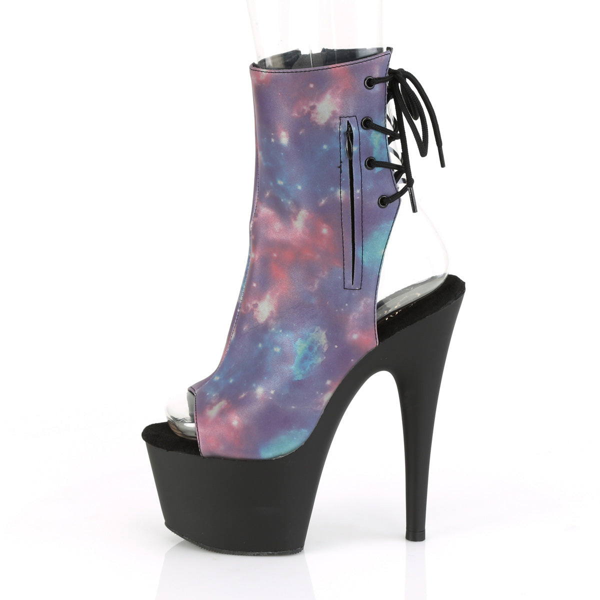 Pleaser Botas de tobillo para mujer ADORE-1018reflfl azul-azul reflectante / blk mate