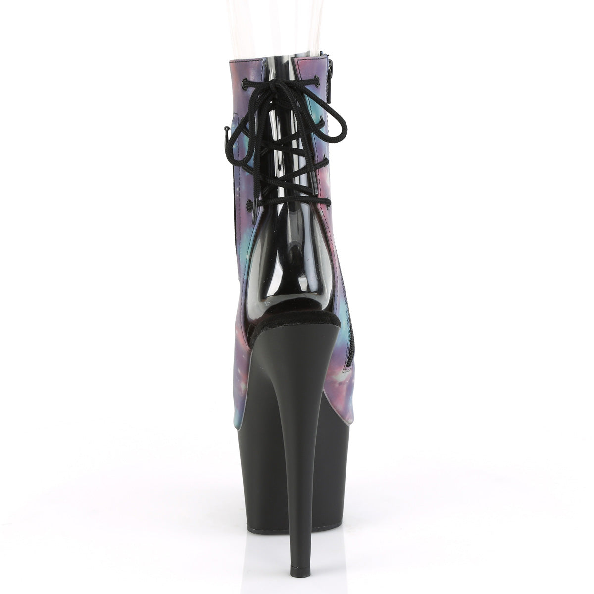 Pleaser Botas de tobillo para mujer ADORE-1018reflfl azul-azul reflectante / blk mate