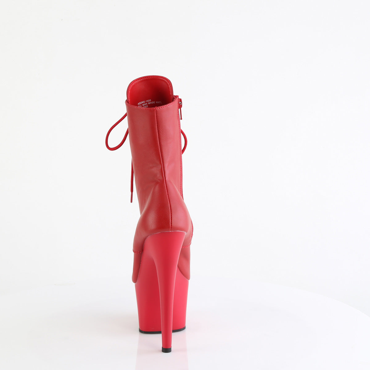 Pleaser ADORE-1020 Red Faux Leather/Red Matte