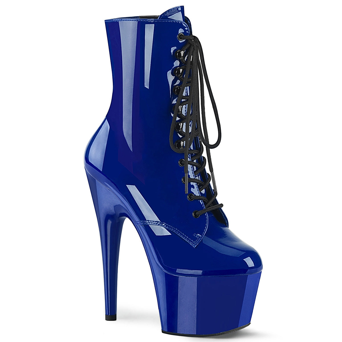 Pleaser Botas de tobillo para mujer ADORE-1020 Royal Blue Pat / Royal Blue