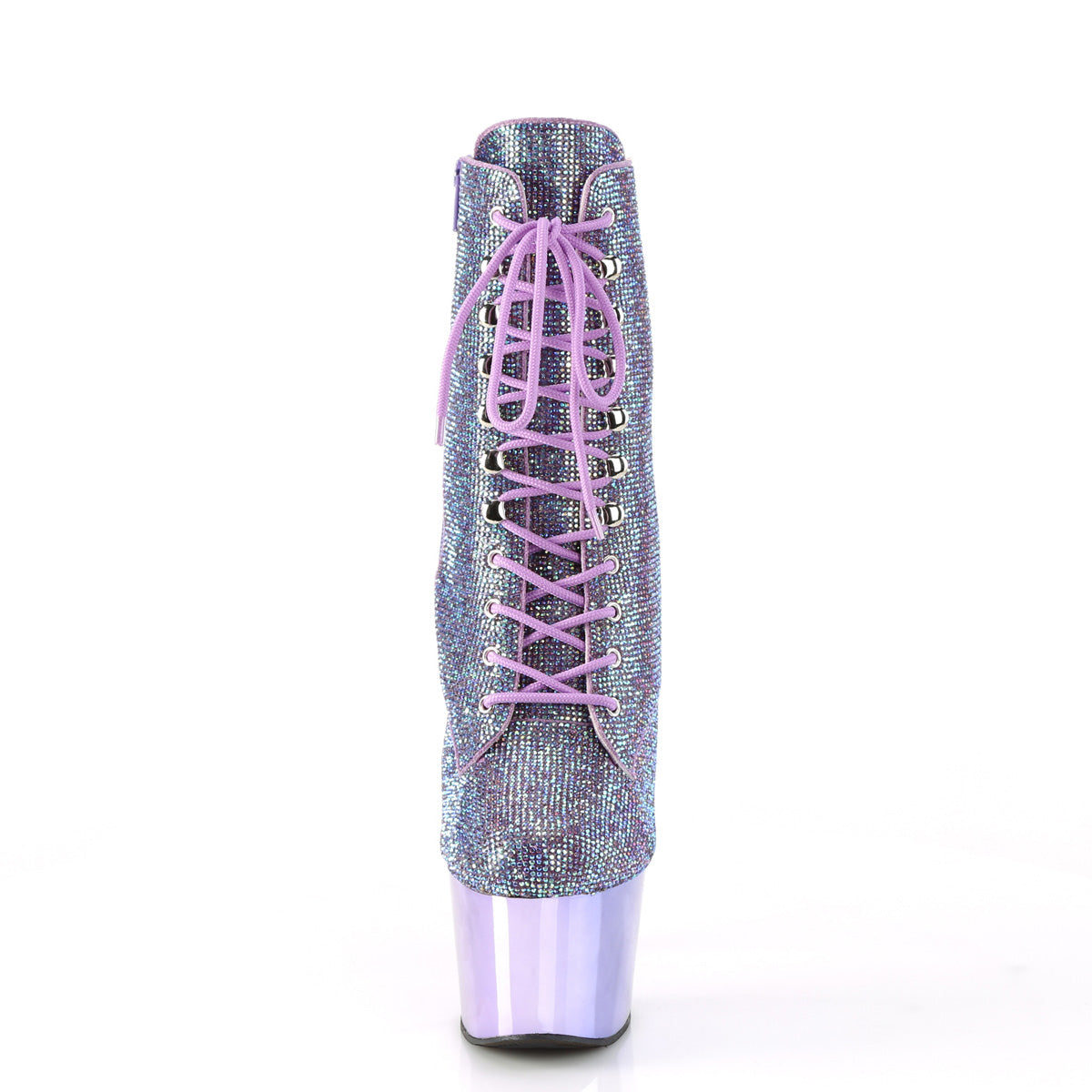 Pleaser Ankle Boots ADORE-1020CHRS Lavender Multi RS/Lavender Chrome