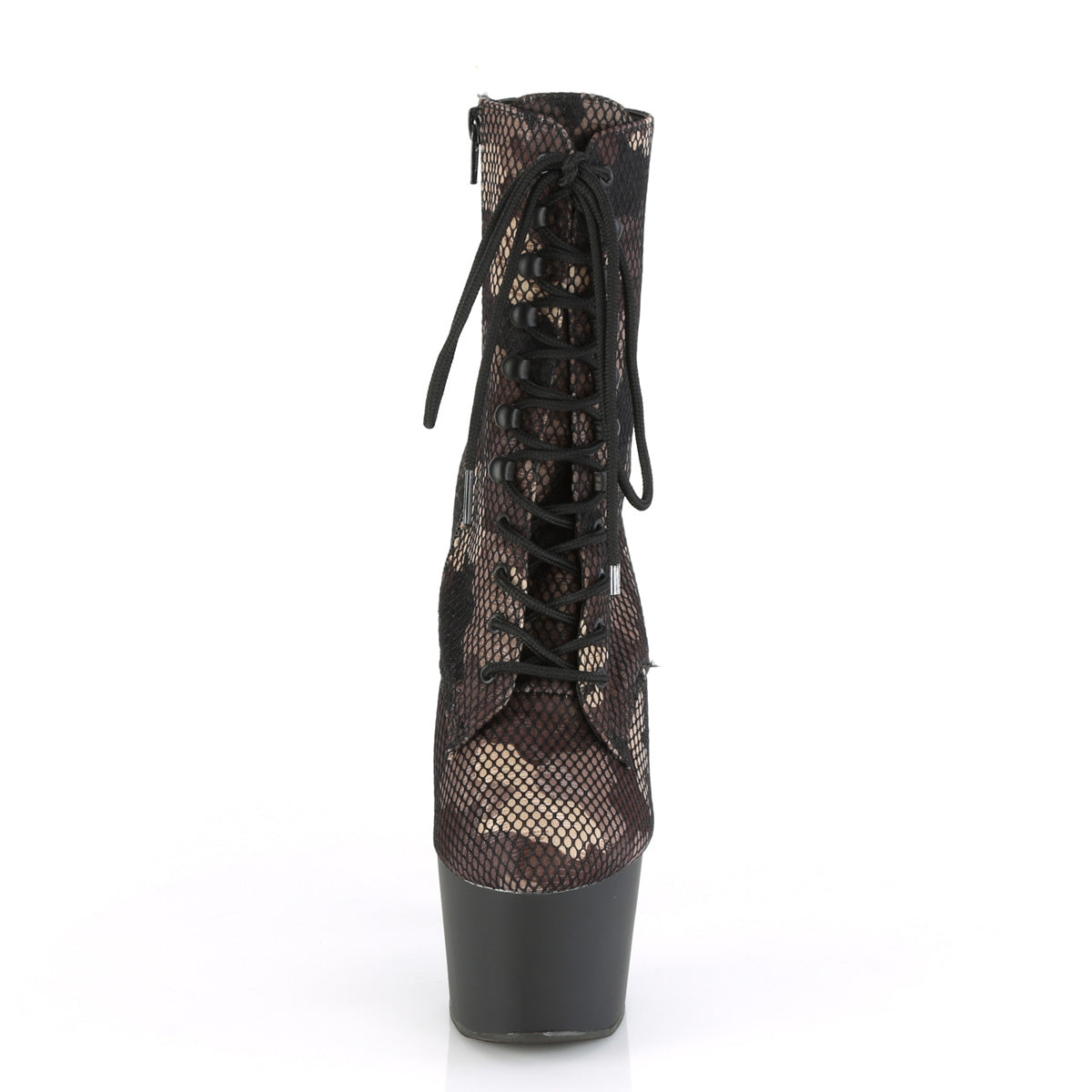 Pleaser Botas de tobillo para mujer ADORE-1020cm Camo de camuflaje verde / BLK MATE