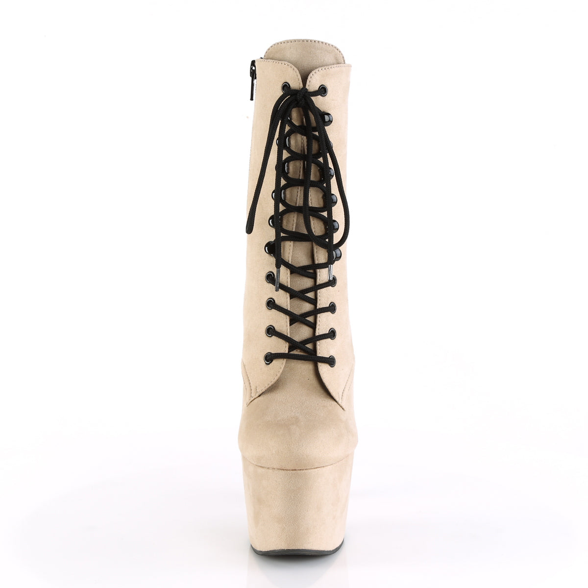 Pleaser Botas de tobillo para mujer ADORE-1020FS Beige Faux Suede / Beige Faux Suda