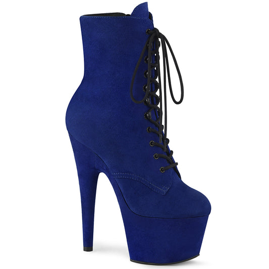 Pleaser Botas de tobillo para mujer ADORE-1020FS Royal Blue Faux Suede / Royal Blue