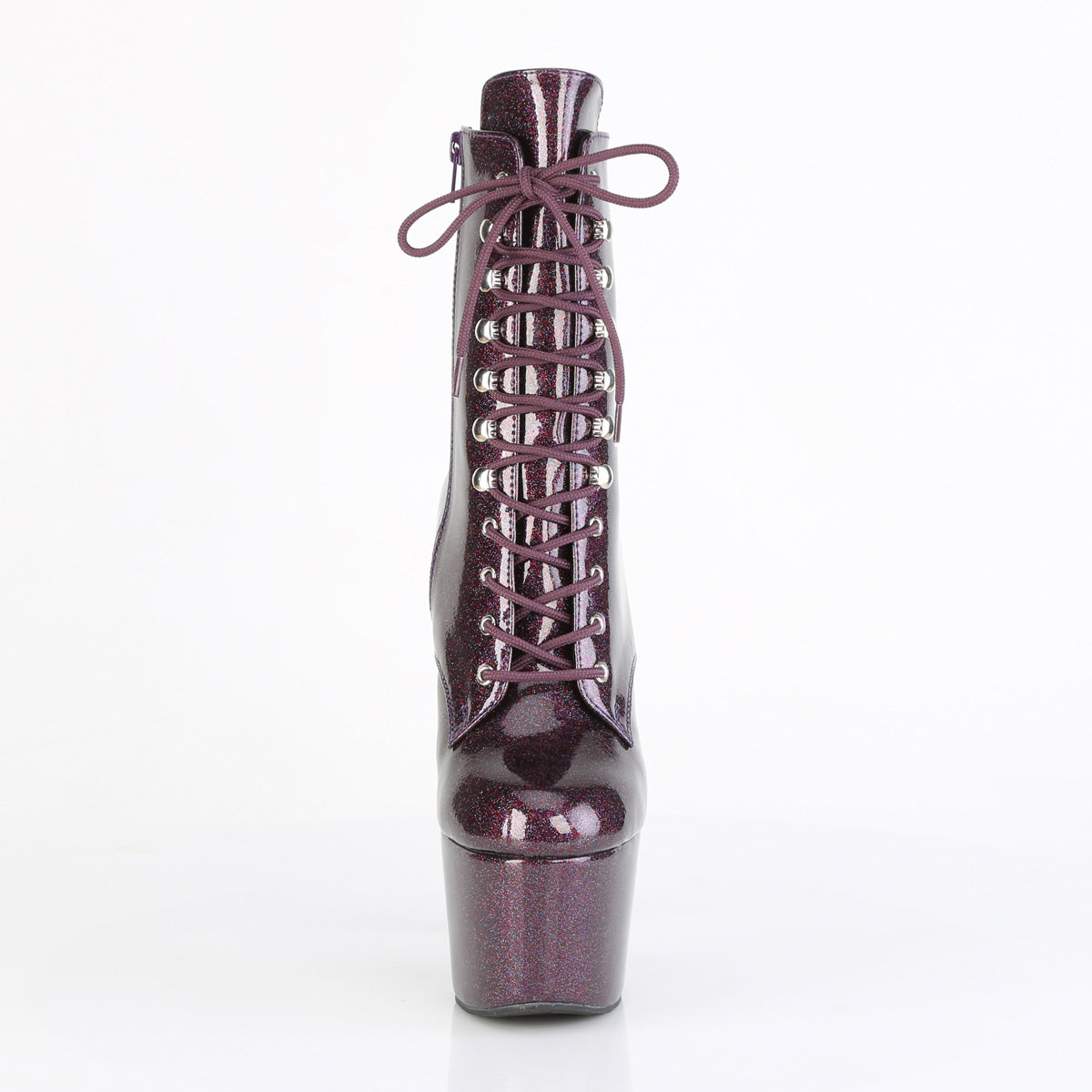 Pleaser Women's Platform Shoes ADORE-1020GP Eggplant Glitter Pat/M