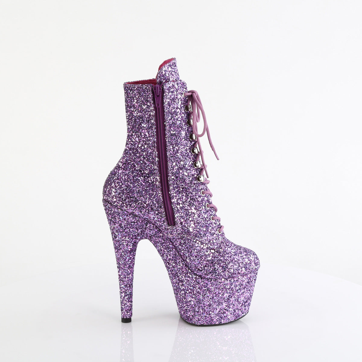 Pleaser Women's Platform Shoes ADORE-1020GWR Lavender Glitter/Lavender Glitter