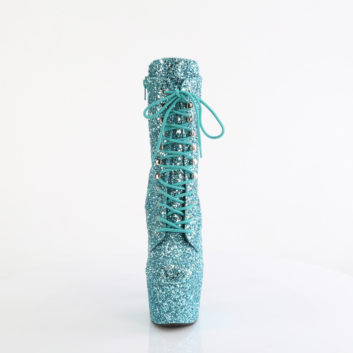 Pleaser Women's Platform Shoes ADORE-1020GWR Turquoise Glitter/Turquoise Glitter