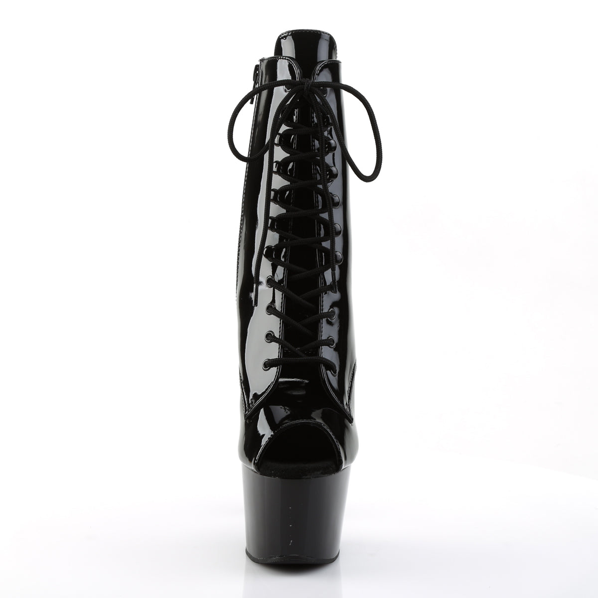 Pleaser Botas de tobillo para mujer ADORE-1021 BLK PAT / BLK