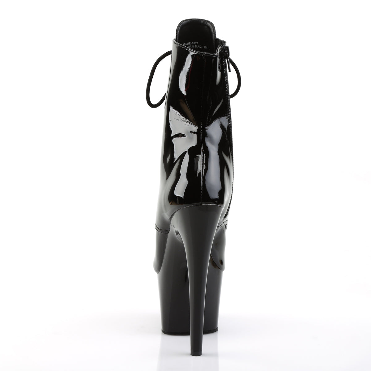 Pleaser Botas de tobillo para mujer ADORE-1021 BLK PAT / BLK