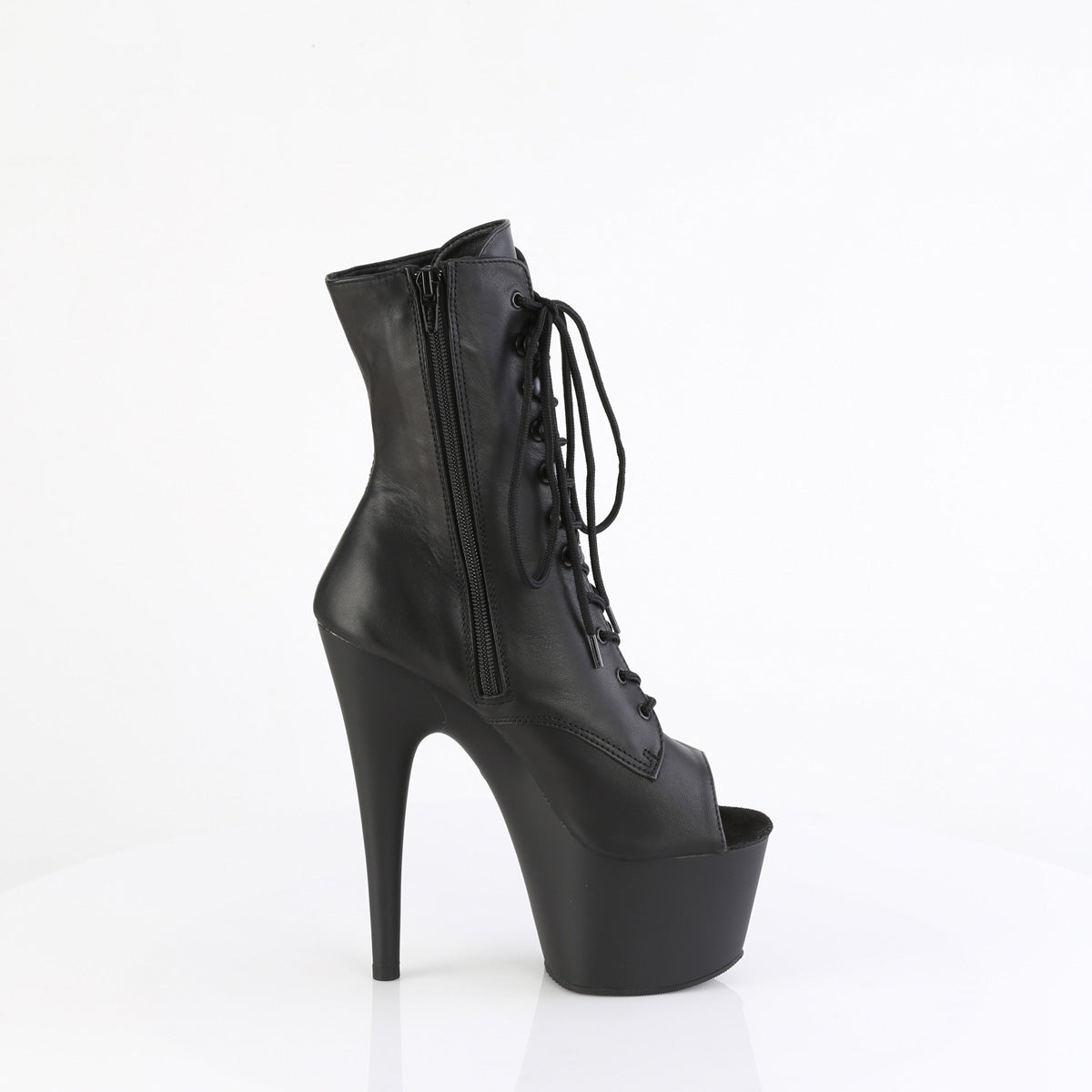 Pleaser ADORE-1021 BLK Leather/Blk Matte