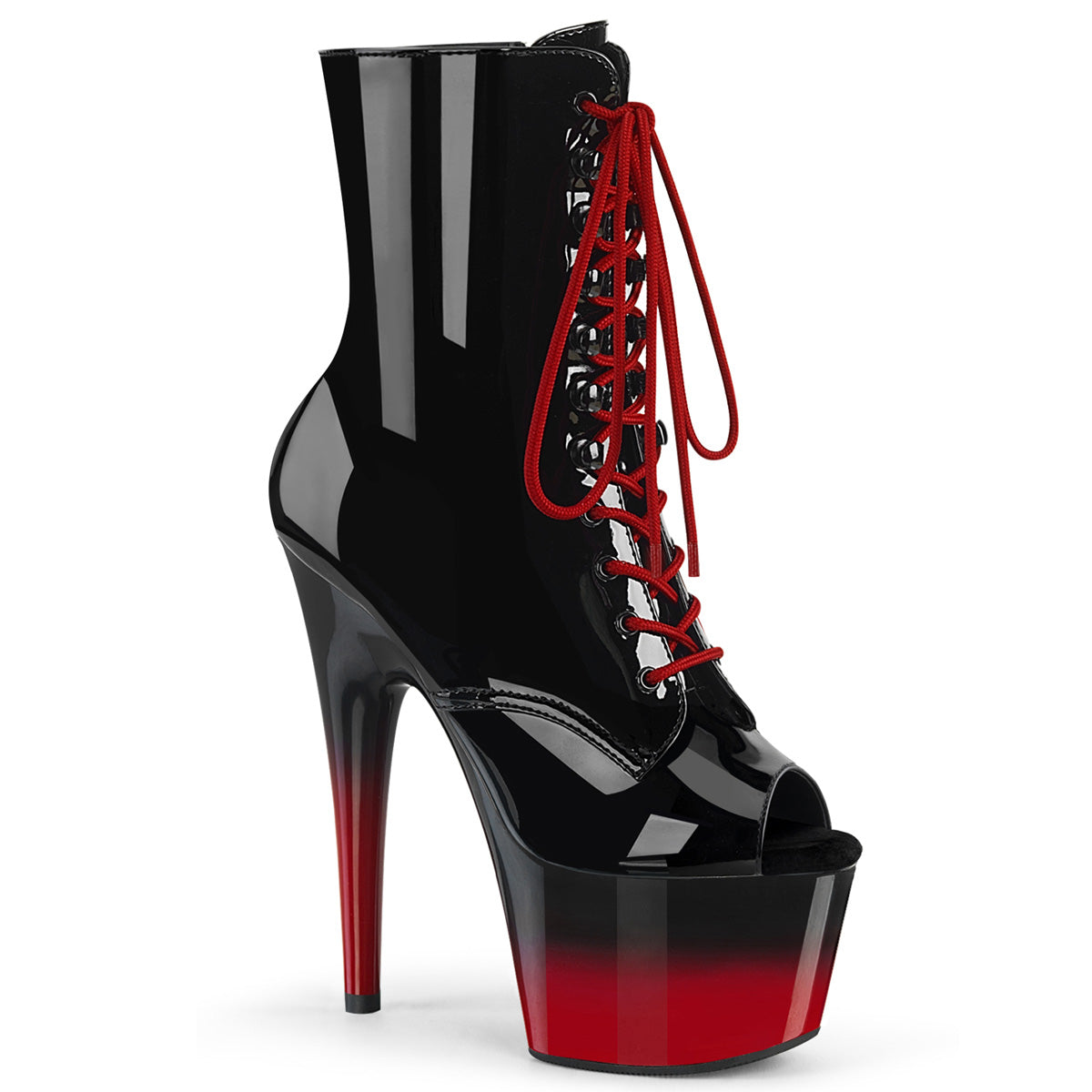 Pleaser ADORE-1021BR-H Blk Pat/Blk-Red