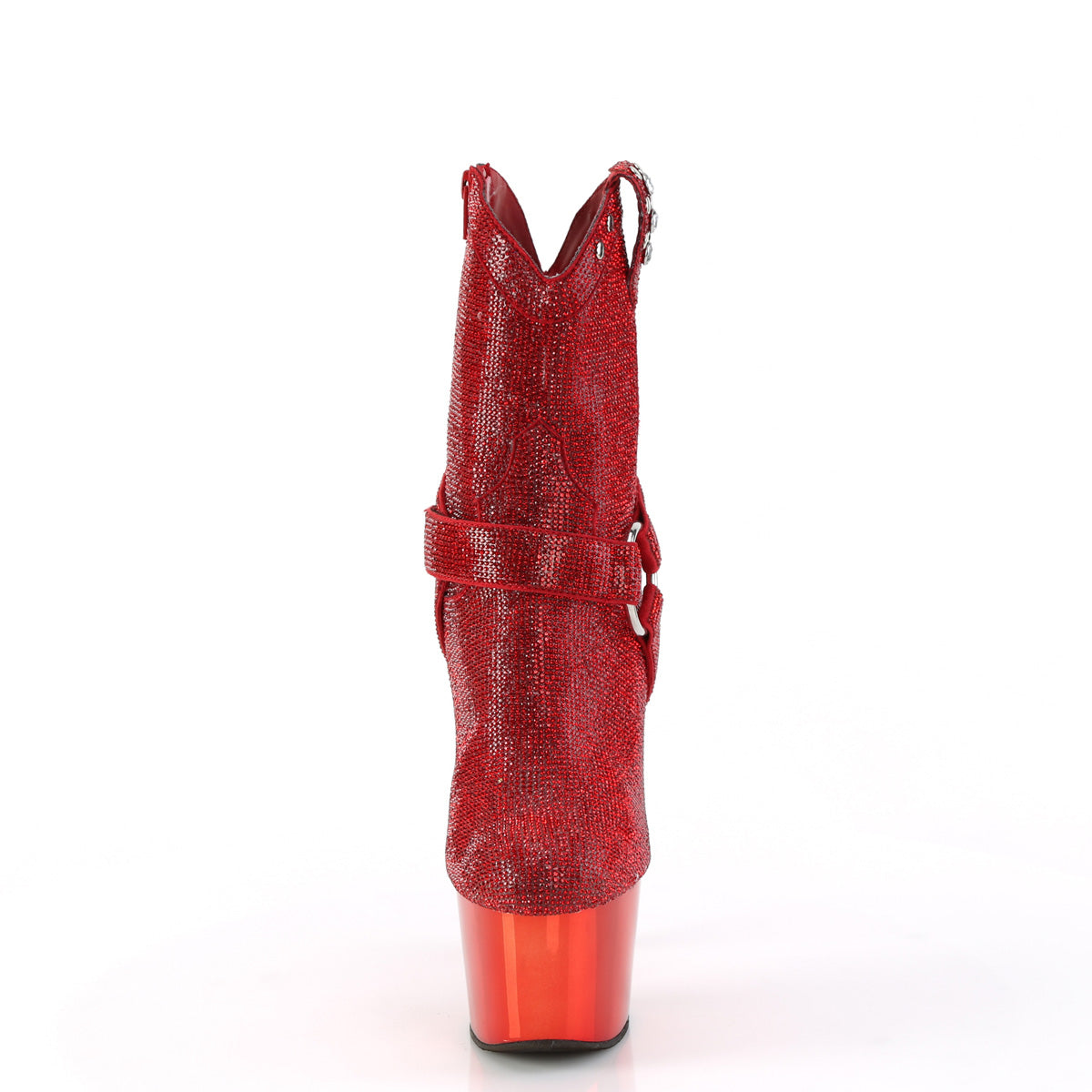 Pleaser Ankle Boots ADORE-1029CHRS Red RS/Red Chrome
