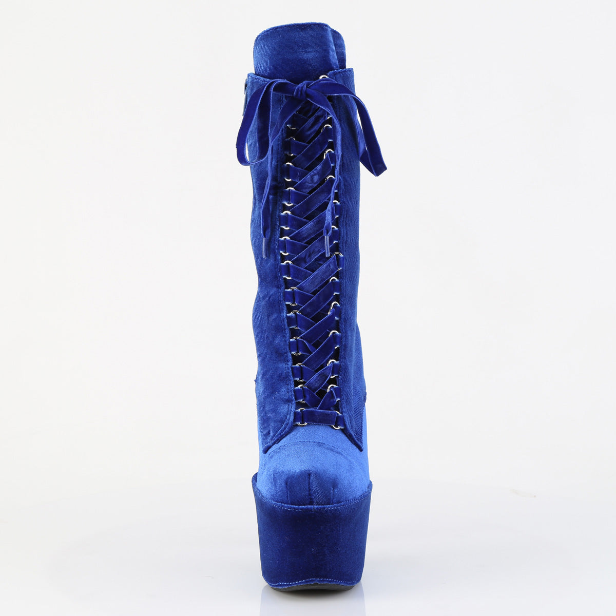 Pleaser Women's Platform Shoes ADORE-1045VEL Navy Blue Velvet/Navy Blue Velvet