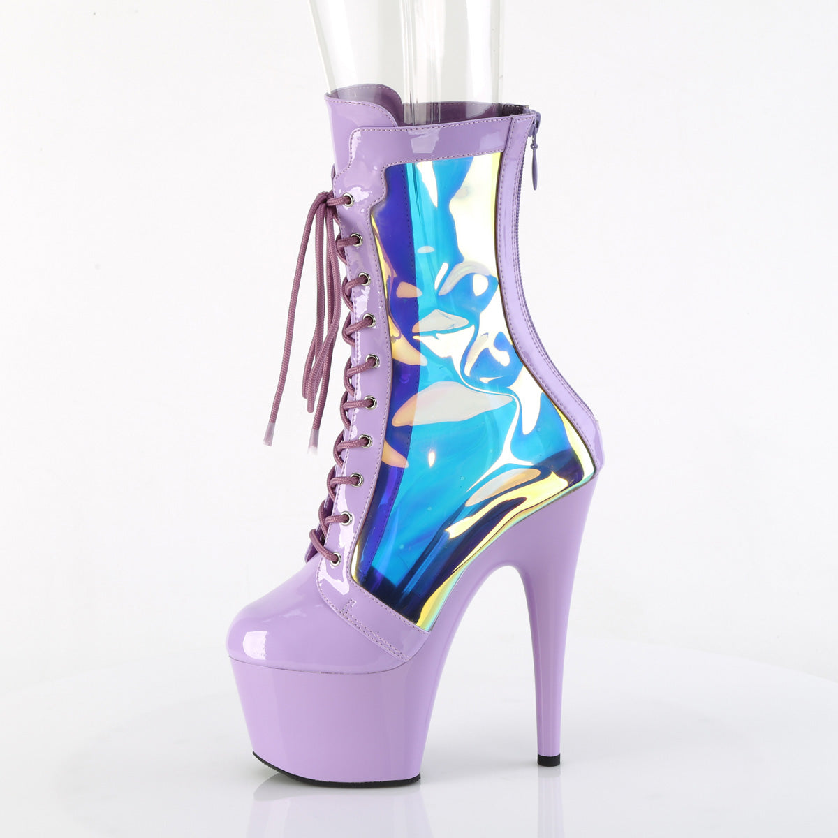 Pleaser Women's Platform Shoes ADORE-1047 Lavender Pat-Holo/Lavender