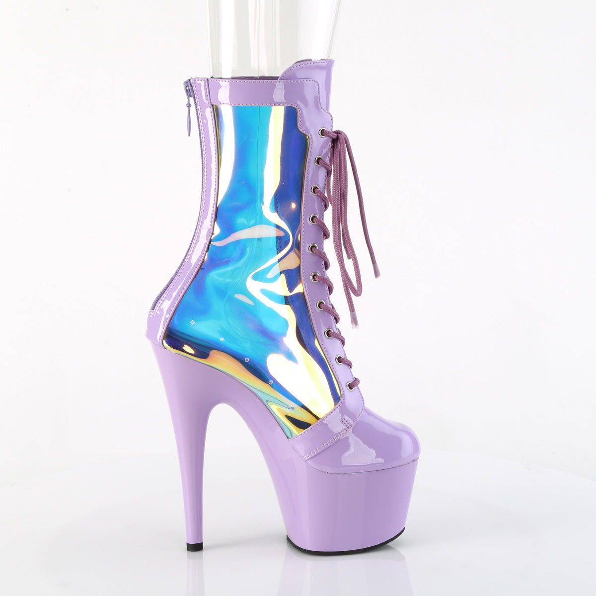 Pleaser Women's Platform Shoes ADORE-1047 Lavender Pat-Holo/Lavender