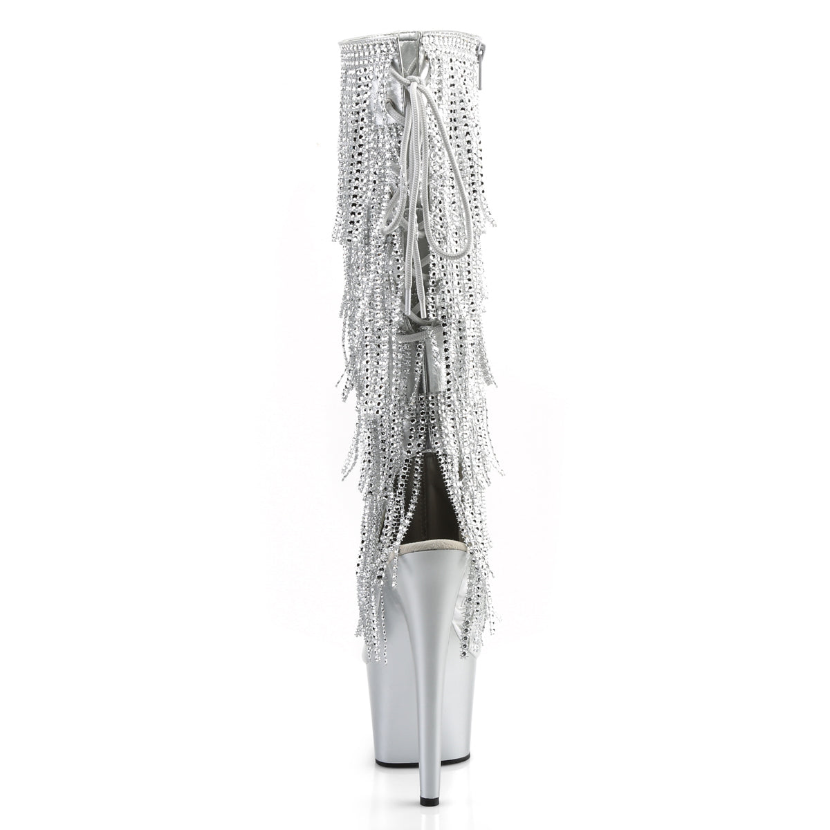 Pleaser Botas de mujer ADORE-2024RSF SLV Metallic PU / SLV MATE