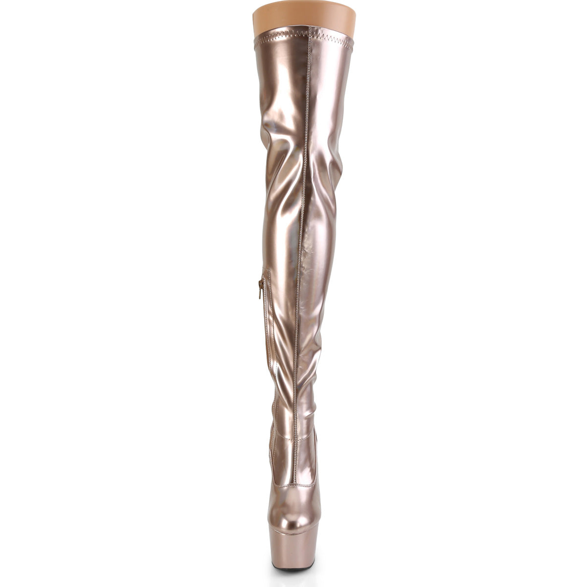 Pleaser Botas de mujer ADORE-3000HWR Rose Gold Str. Holo / oro oro holo