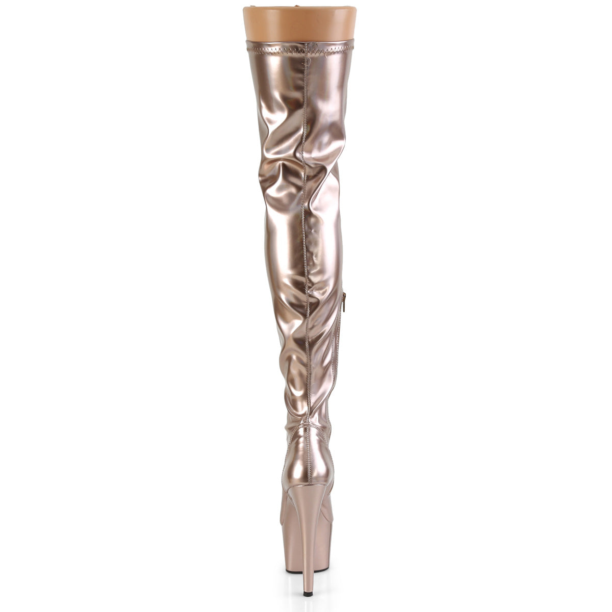 Pleaser Botas de mujer ADORE-3000HWR Rose Gold Str. Holo / oro oro holo