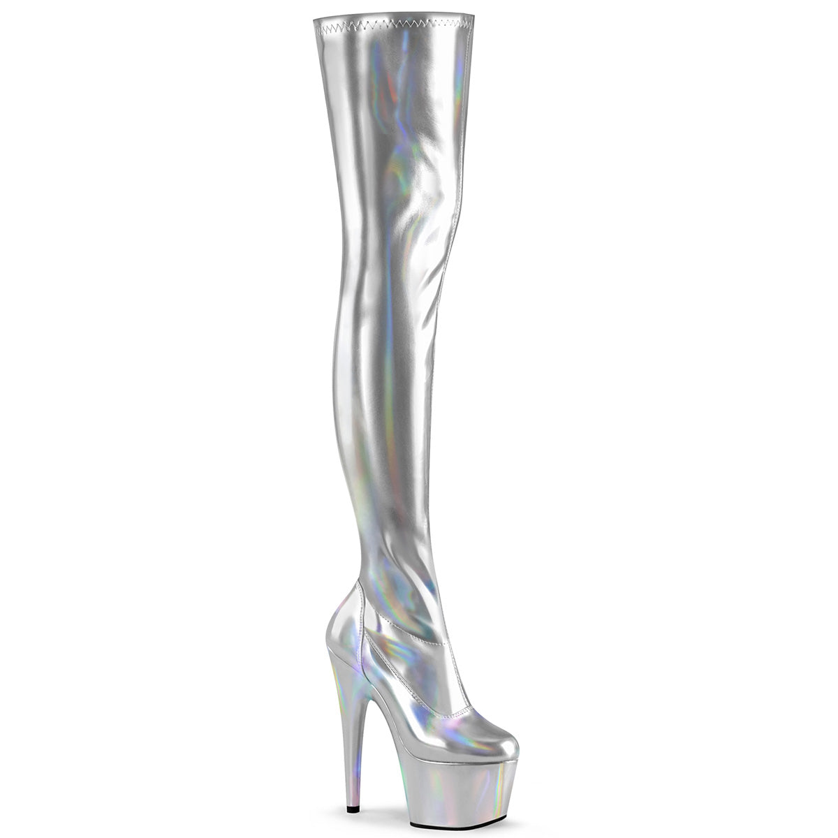 Pleaser Botas de mujer ADORE-3000HWR SLV STR. Holo / slv holo