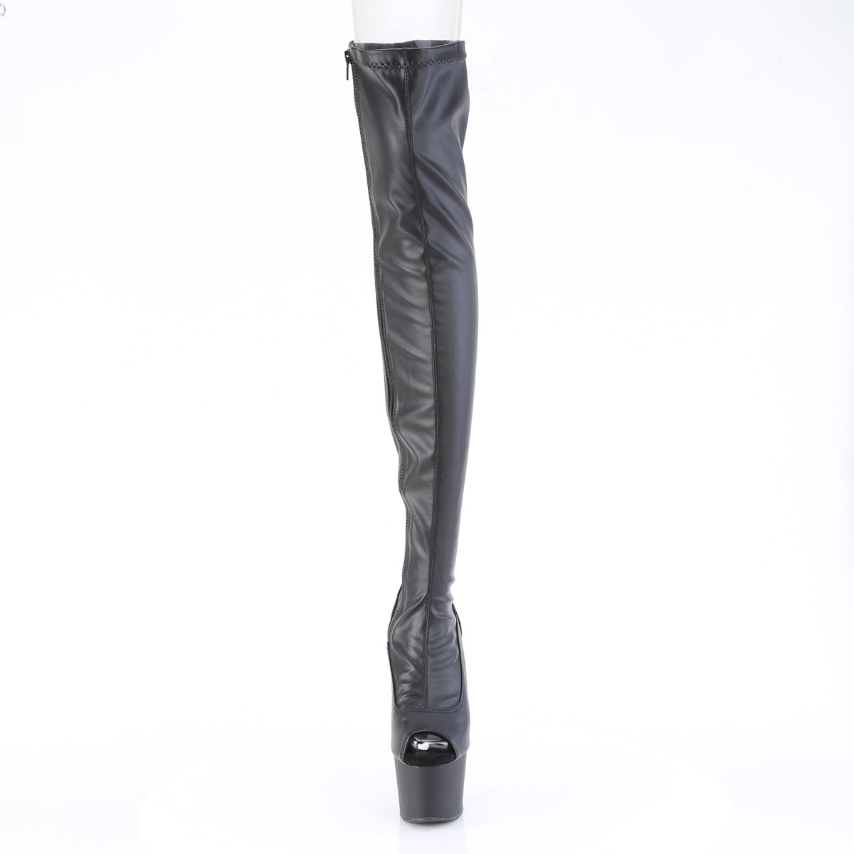 Pleaser ADORE-3011 BLK Str. Faux Leather/Blk Matte