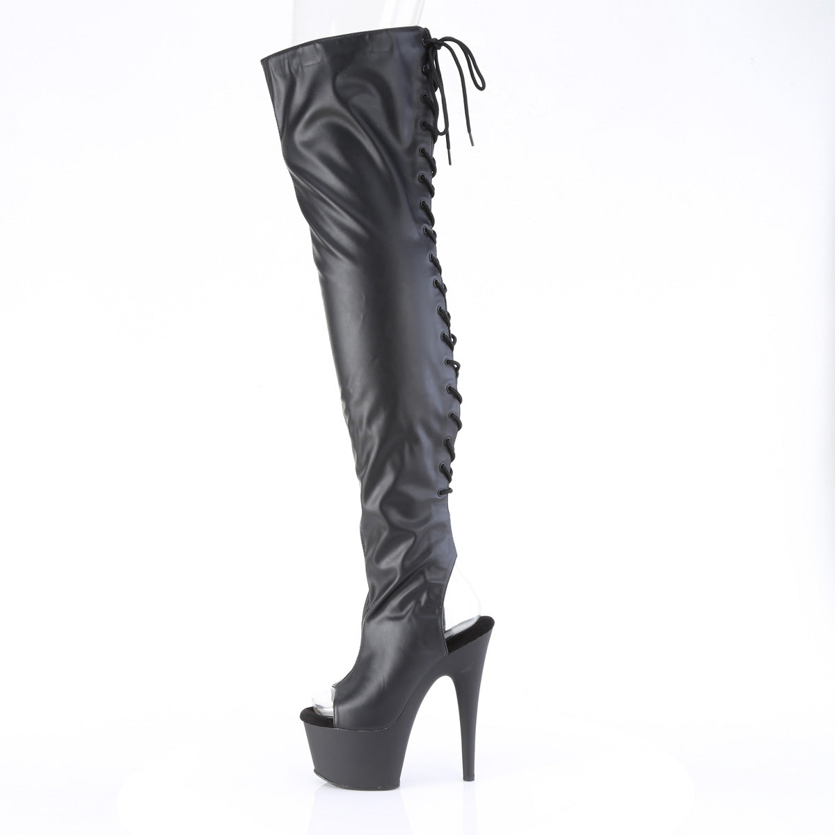 Pleaser ADORE-3017 Blk Str. Faux Leather