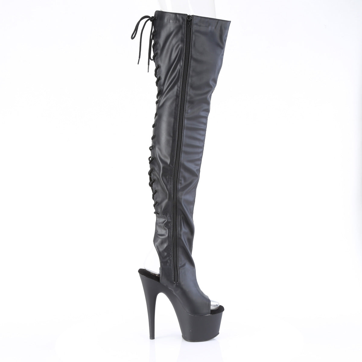 Pleaser ADORE-3017 Blk Str. Faux Leather
