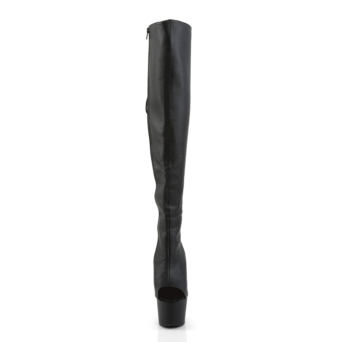 Pleaser Botas de mujer ADORE-3019 Blk Faux Cuero / Blk Mate