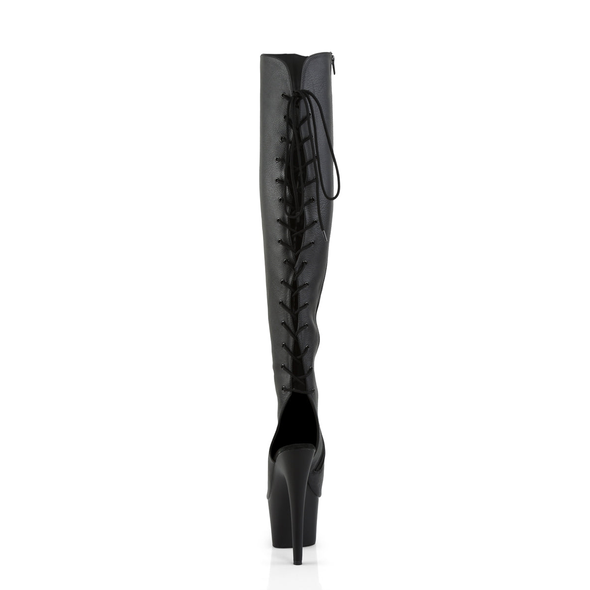 Pleaser Botas de mujer ADORE-3019 Blk Faux Cuero / Blk Mate
