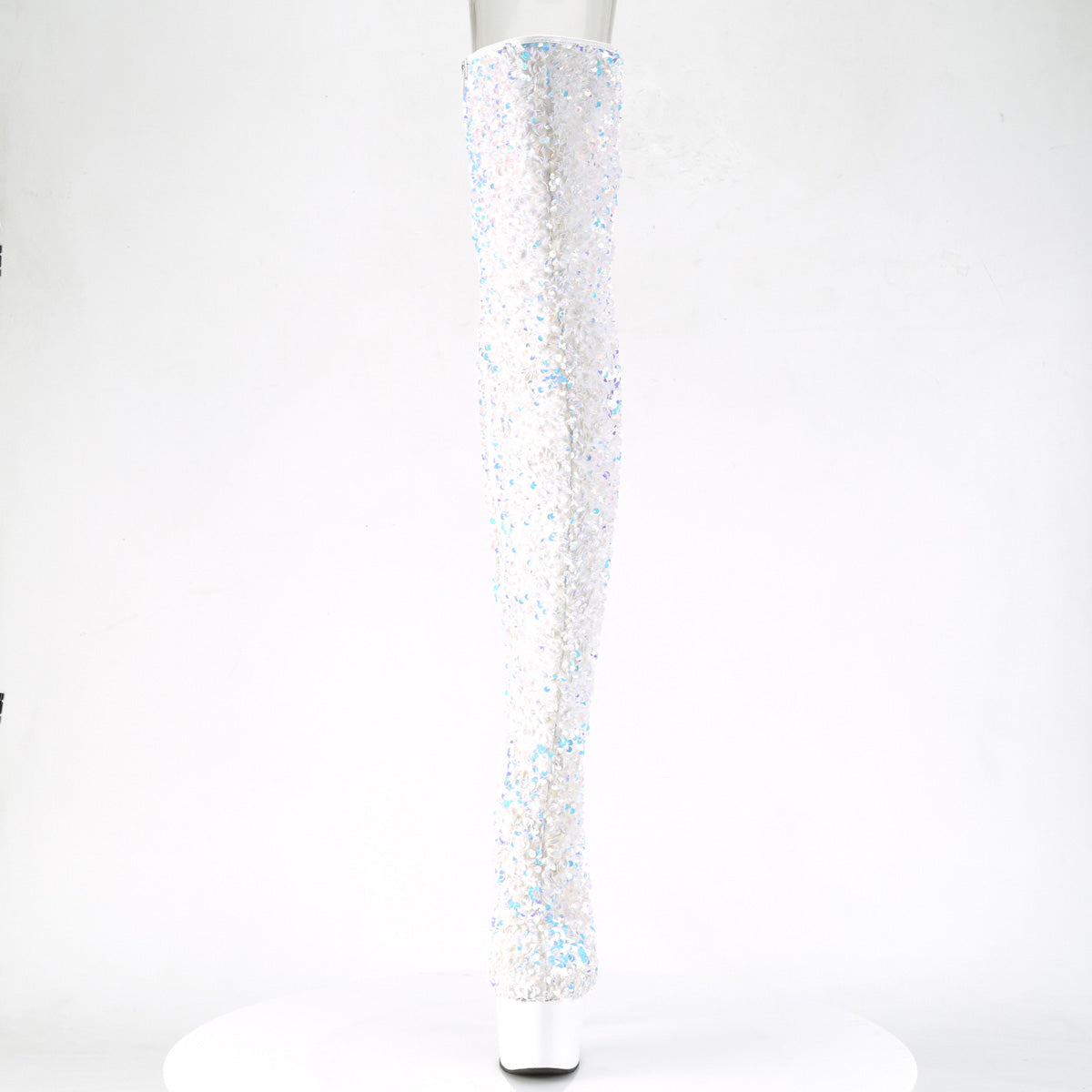 Pleaser Botas de mujer ADORE-3020 wht multi lentejuelas / wht