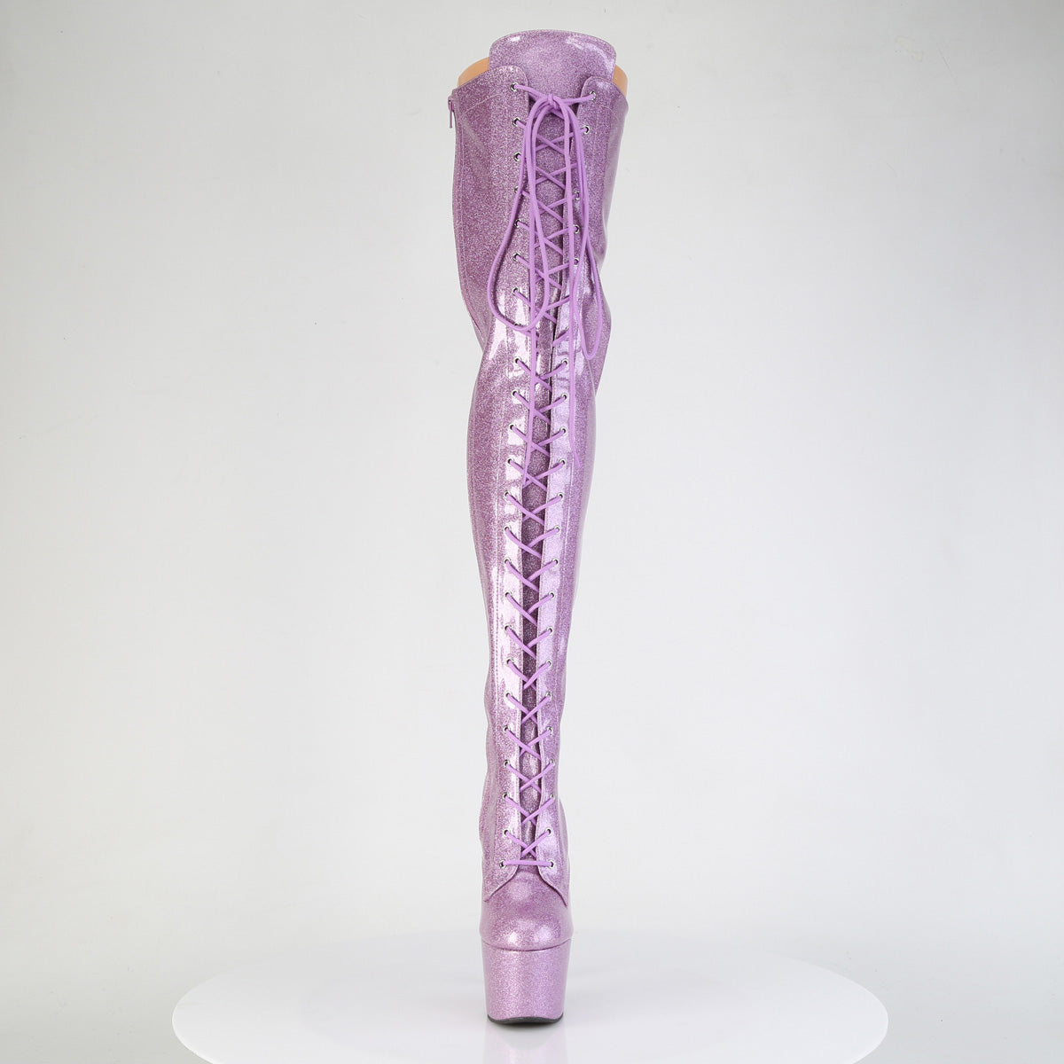 Pleaser Women's Platform Shoes ADORE-3020GP Lilac Glitter Pat/M