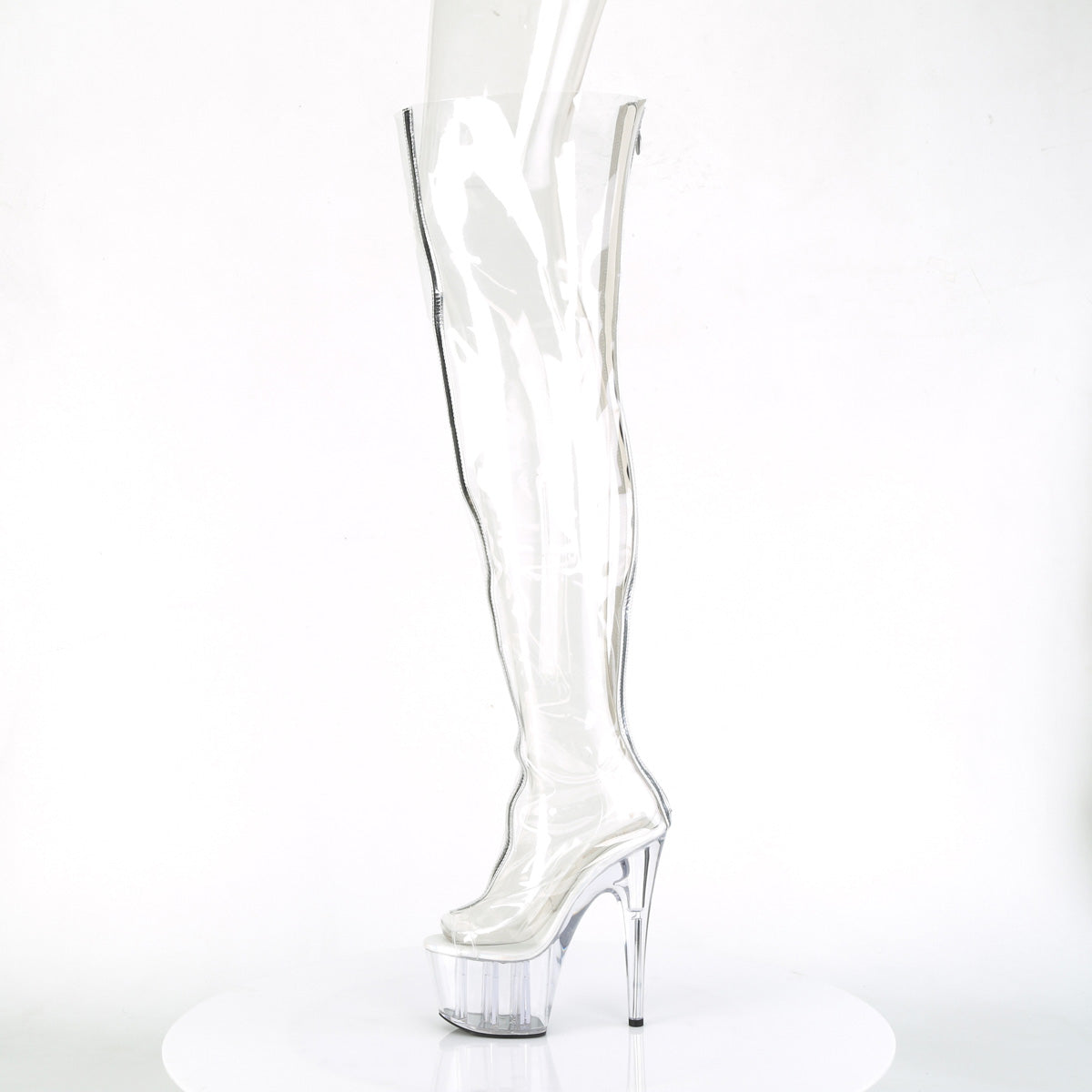 Pleaser Botas de mujer ADORE-3021 CLR TPU-SLV Metallic / CLR