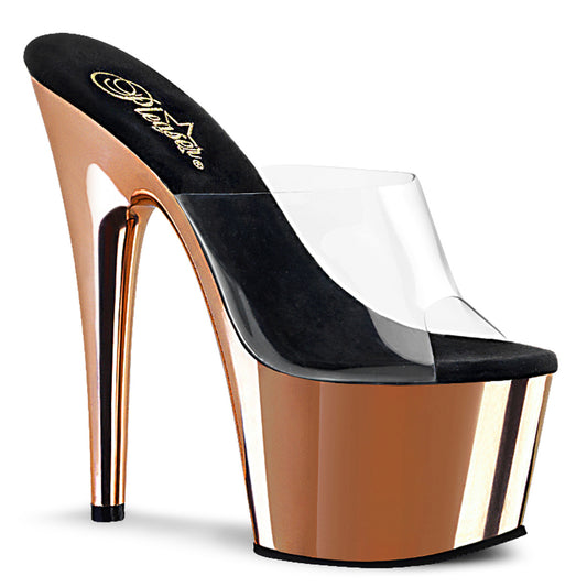 Pleaser Sandalias para mujer ADORE-701 CLR / Rose Gold Chrome