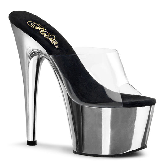 Pleaser Sandalias para mujer ADORE-701 CLR / SLV Chrome