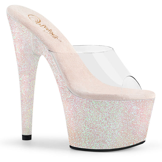 Pleaser Sandalias para mujer ADORE-701hmg clr / opal multi mini brillo