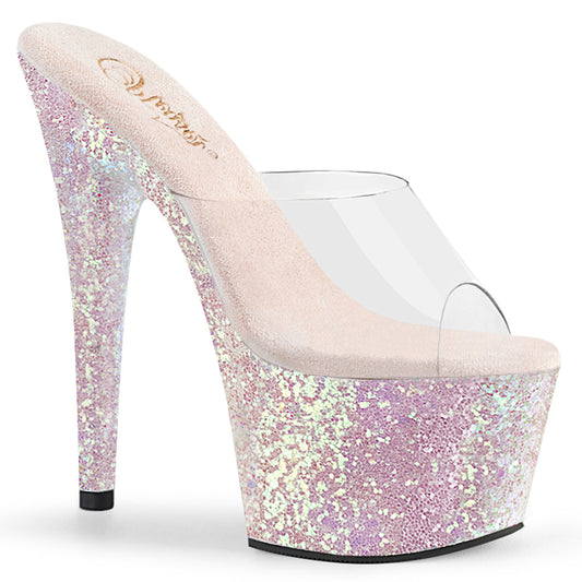 Pleaser Sandalias para mujer ADORE-701lg clr / opal multic brillo