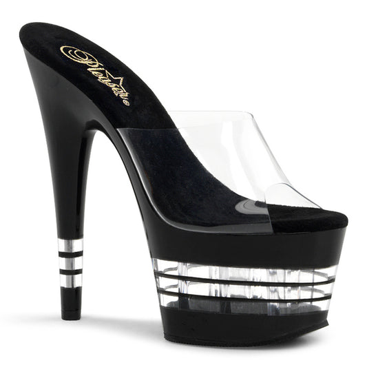 Pleaser Sandalias para mujer ADORE-701ln clr / blk