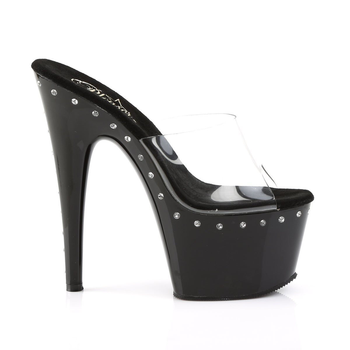 Pleaser Sandalias para mujer ADORE-701ls clr / blk