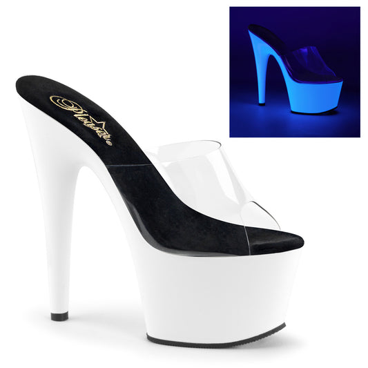 Pleaser Sandalias para mujer ADORE-701UV CLR / NEON WHT