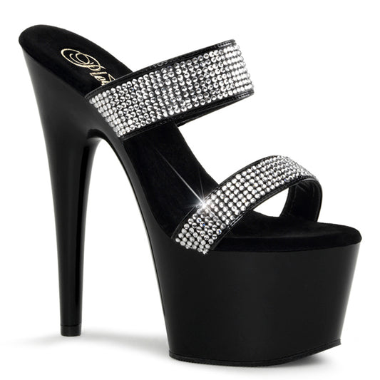 Pleaser Sandalias para mujer ADORE-702-2 BLK / BLK