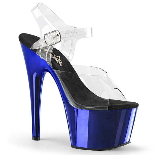 Pleaser Sandalias para mujer ADORE-708 clr / azul cromo