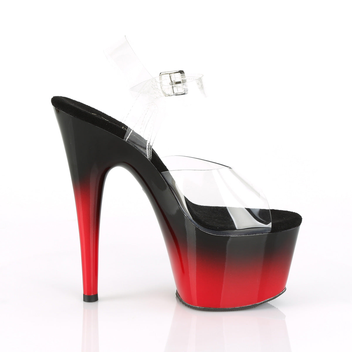 Pleaser Sandalias para mujer ADORE-708BR-H CLR / BLK-ROJO