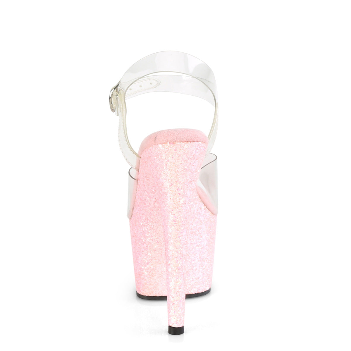 Pleaser Sandalias para mujer ADORE-708lg clr / b. Brillo rosado