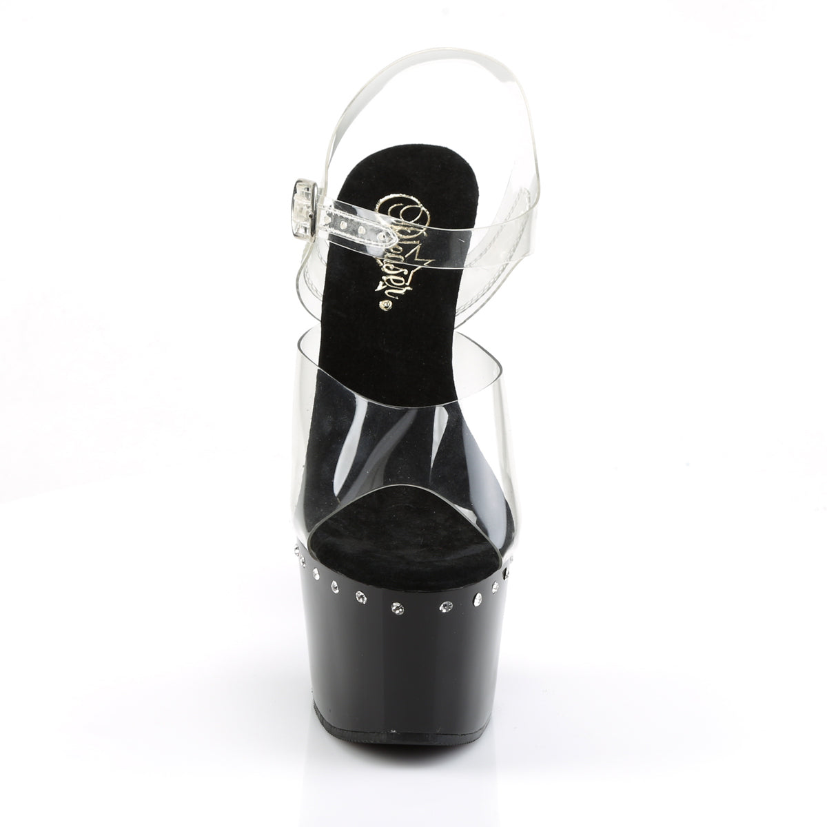 Pleaser Sandalias para mujer ADORE-708ls clr / blk