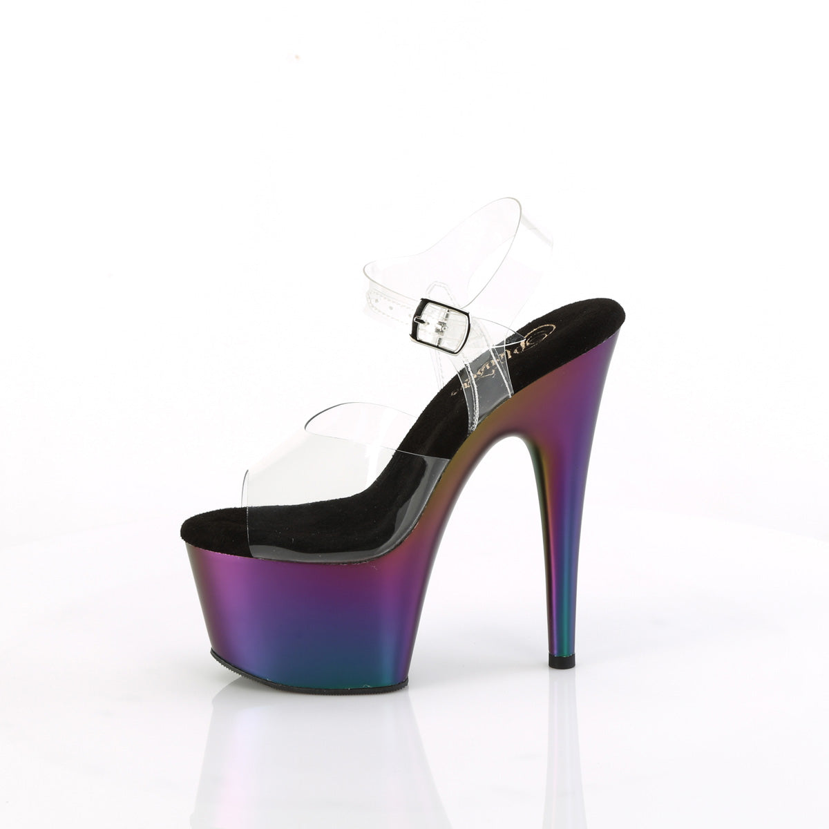 Pleaser ADORE-708mch CLR/Purple-Verde Matte Chrome