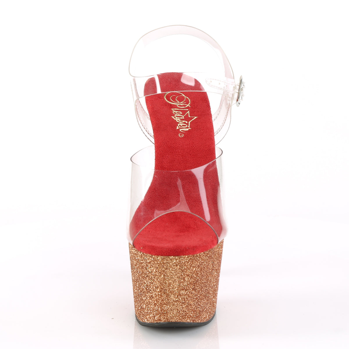 Pleaser Sandalias para mujer ADORE-708ombre CLR / Rose Odold-Red Ombre